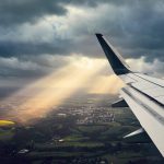 Airplane in the windstorm