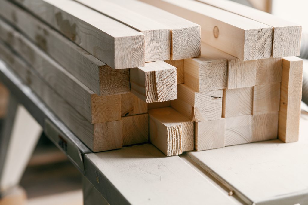 Wood timber construction material for background